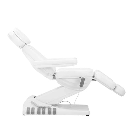 Elektrinis kosmetologinis gultas SILLON Luxury su kojinu valdymu, 3 varikliai, baltas - Beauty Kit