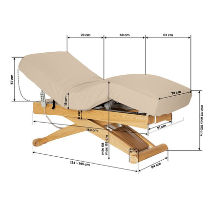 SILLON SIESTA Electric Beauty Treatment Couch, Beige - photo 20