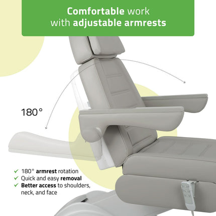 Electric Beauty Chair HABYS LEO PRO 4, Grey - photo 5