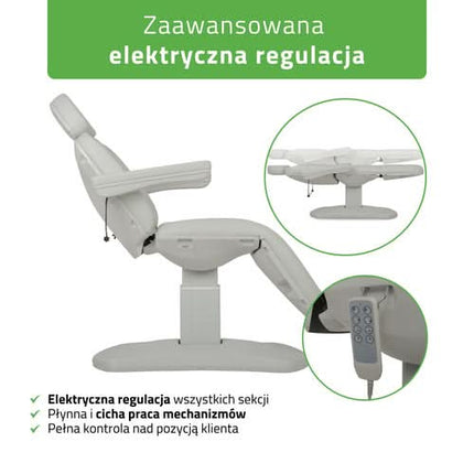 Electric Beauty Chair HABYS RAVIA PRO 3, Grey - close-up