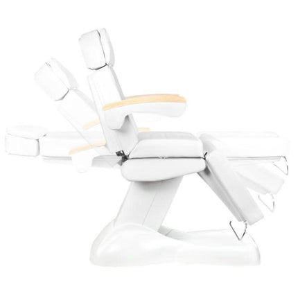 Elektrinis šildomas kosmetologinis gultas LUX WHITE 3 variklių, baltas - Beauty Kit