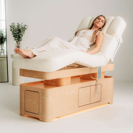 Electric Heated SPA Bed with Storage HABYS VELLIA, White - another view