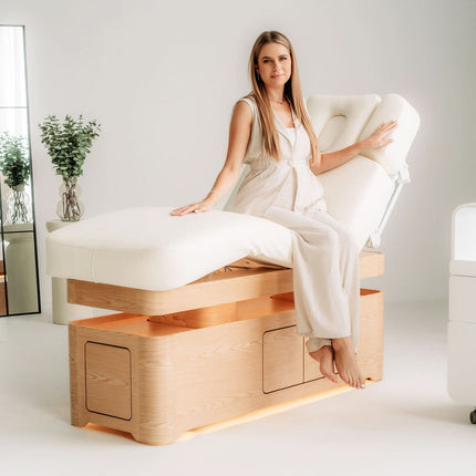 Electric Heated SPA Bed with Storage HABYS VELLIA, White - details