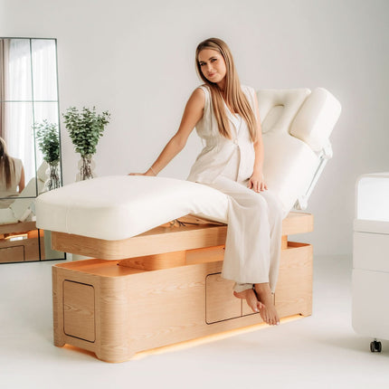 Electric Heated SPA Bed with Storage HABYS VELLIA, White - photo 5