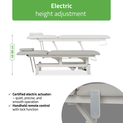 Electric Therapy Massage Table HABYS OPTIMA, Light Grey - another view