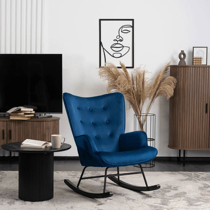 ELIS tamsiai mėlyna supama kėdė - Beauty Kit