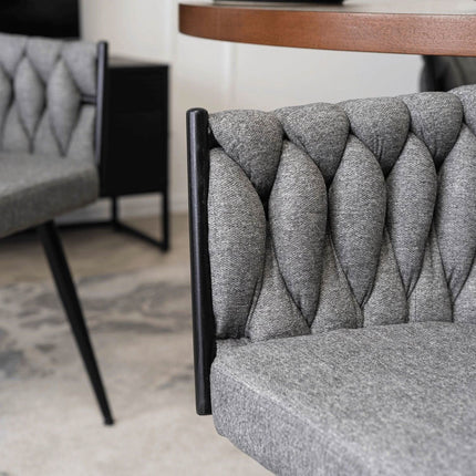 EMPOLI kėdė, šviesiai pilkos spalvos aksomas - Beauty Kit