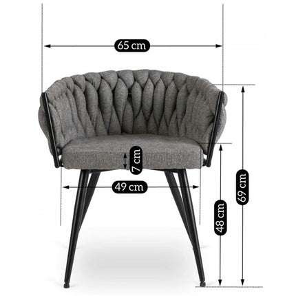 EMPOLI kėdė, šviesiai pilkos spalvos aksomas - Beauty Kit