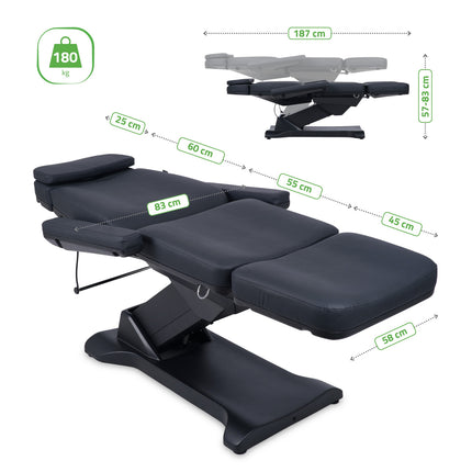 HABYS kosmetologinis krėslas Selia PRO 4 Touch k315, juodas