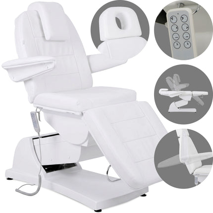 Elektrinis kosmetologinis krėslas VELORA PRO 4 Touch Core k301, 4 varikliai, baltas