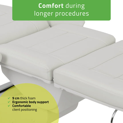 Kosmetologinis elektrinis krėslas VELORA PRO 4 Touch Core k329, pilkas