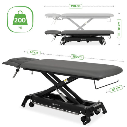 HABYS terapinis stalas Evero Cross X4 ERGO, pilkas k722