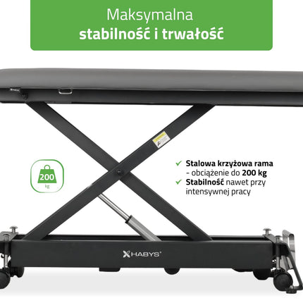 HABYS terapinis stalas elektrinis Evero Cross X4 ERGO, pilkas