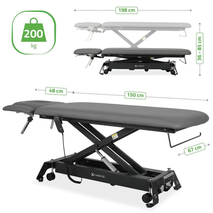 HABYS terapinis stalas elektrinis Evero Cross X4 ERGO, pilkas