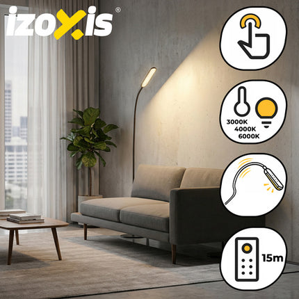 Напольная LED-лампа ISOXIS с пультом дистанционного управления и таймером, чёрная