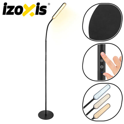 Напольная LED-лампа ISOXIS с пультом дистанционного управления и таймером, чёрная