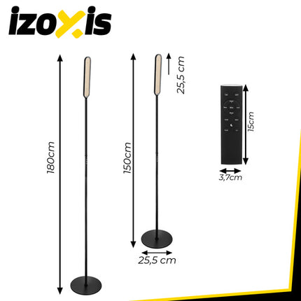 Напольная LED-лампа ISOXIS с пультом дистанционного управления и таймером, чёрная