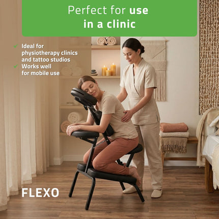 Masažo kėdė HABYS Flexo, juoda
