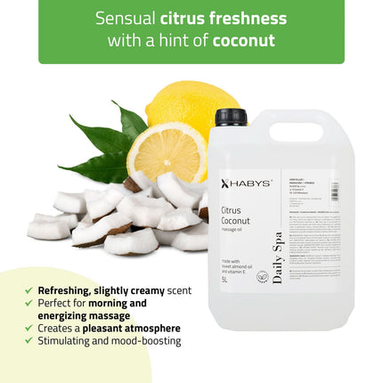 Masažo aliejus HABYS Daily Spa Citrus Coconut, 5 l