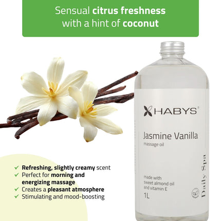 Masažo aliejus HABYS Daily Spa Jasmine Vanilla, 1 l
