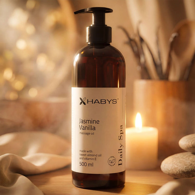 Masažo aliejus HABYS Daily Spa Jasmine Vanilla, 500 ml