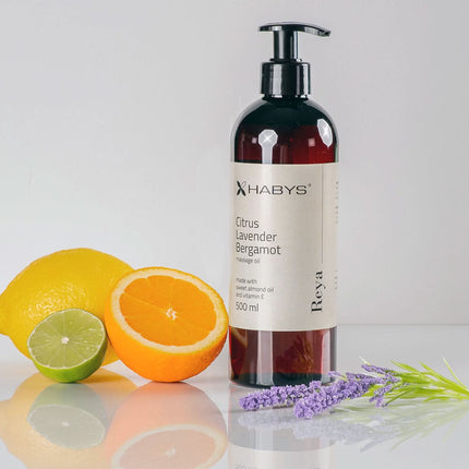 Masažo aliejus Citrusas, Levanda, Bergamotas, 500 ml