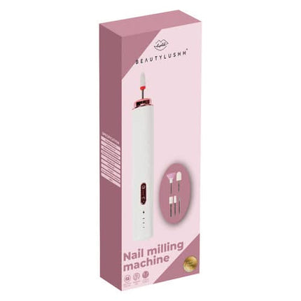 BEAUTYLUSHH belaidis manikiūro ir pedikiūro frezos rinkinys su antgaliais