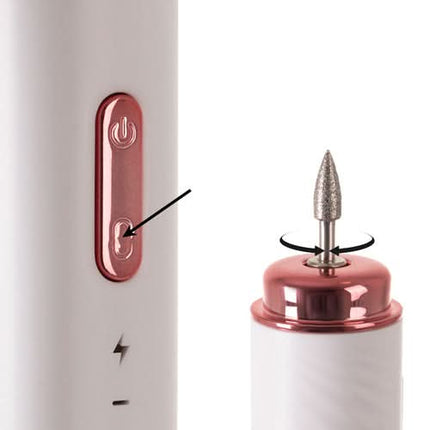 BEAUTYLUSHH belaidis manikiūro ir pedikiūro frezos rinkinys su antgaliais