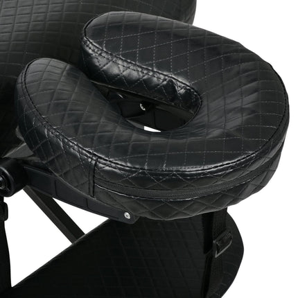 Masažo stalas sulankstomas ESTETIC BLACK 75 cm, juodas