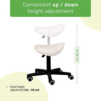 Ergonominė balno kėdutė HABYS LUMO Comfy Base k501, balta