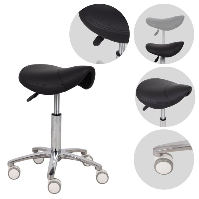 Meistro kėdutė-balnas LILA PVC k515, juoda