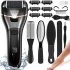 Soulima elektrinis pėdų dildės rinkinys su 6 antgaliais, juodas