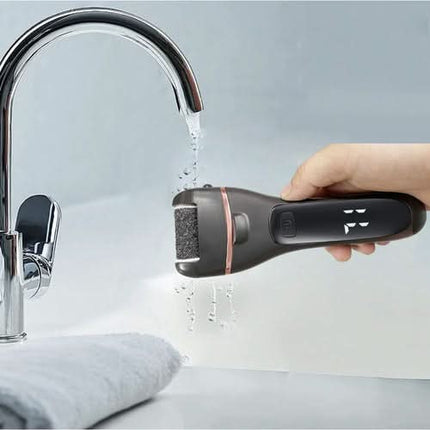 Soulima elektrinis pėdų dildės rinkinys su 6 antgaliais, juodas