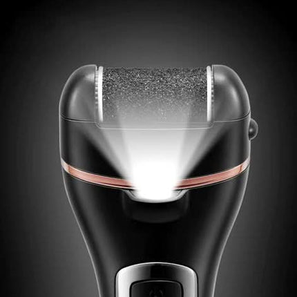 Soulima elektrinis pėdų dildės rinkinys su 6 antgaliais, juodas