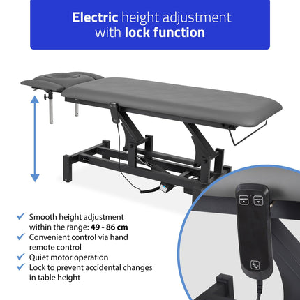 Stacionarus masažo/reabilitacijos stalas Fortis 4 ERGO Gray