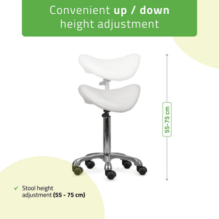 Kėdutė sukamoji HABYS ALMA So Skin K401, balta