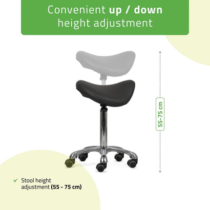 Taburetė HABYS Alma So Skin k515, juoda
