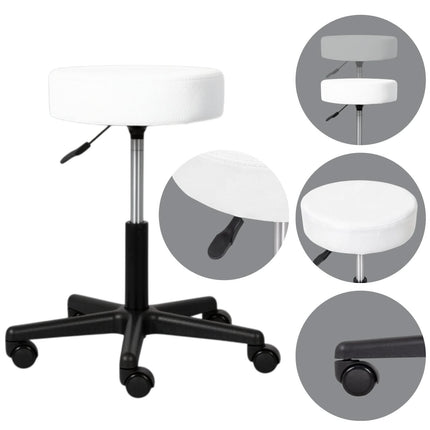 Kosmetologinė taburetė HABYS TIMO, Comfy Base k501, balta