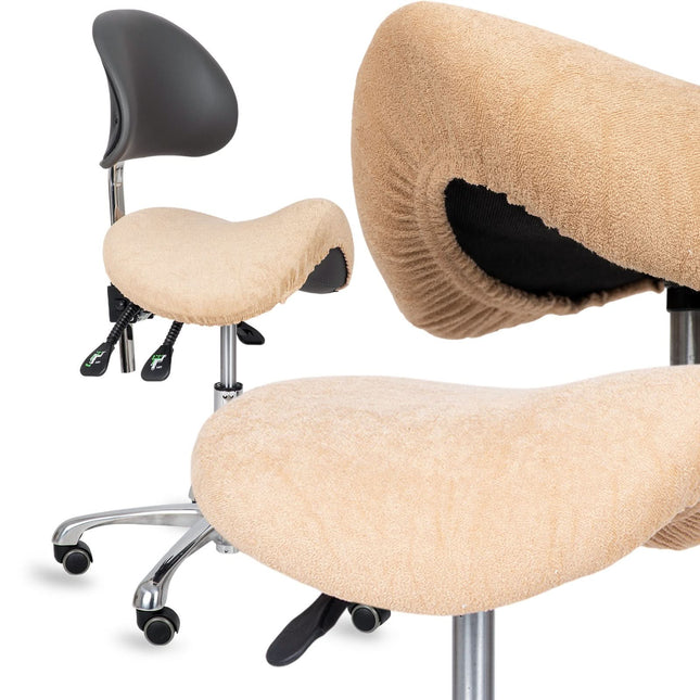 Frote užvalkalas taburetei 60 cm, kreminis latte - HABYS