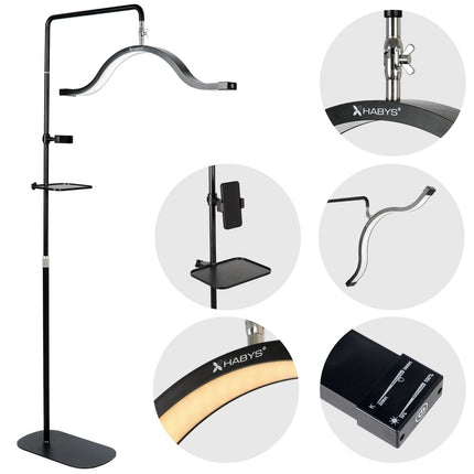 Kosmetologinė LED lempa HABYS VENA 45 W, juoda