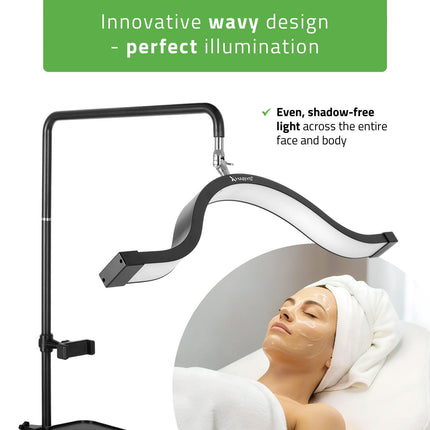 Kosmetologinė LED lempa HABYS VENA 45 W, juoda