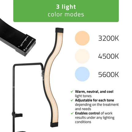 Kosmetologinė LED lempa HABYS VENA 45 W, juoda