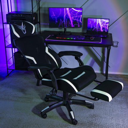 Ergoniminė biuro kėdė MAXIMO, juoda/balta - Beauty Kit