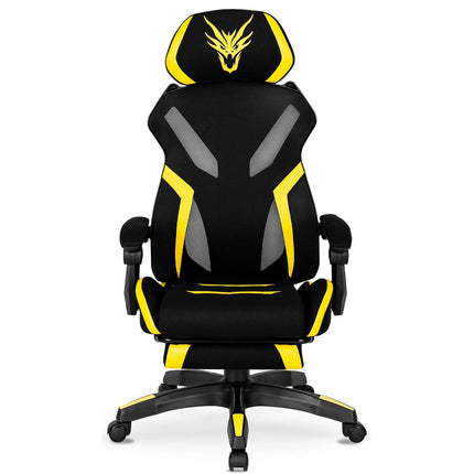 Ergoniminė biuro kėdė MAXIMO, juoda/geltona - Beauty Kit