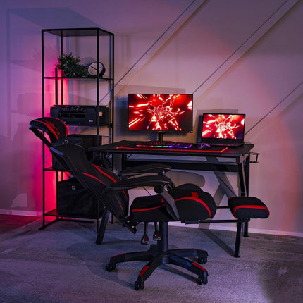 Ergoniminė biuro kėdė MAXIMO, juoda/raudona - Beauty Kit