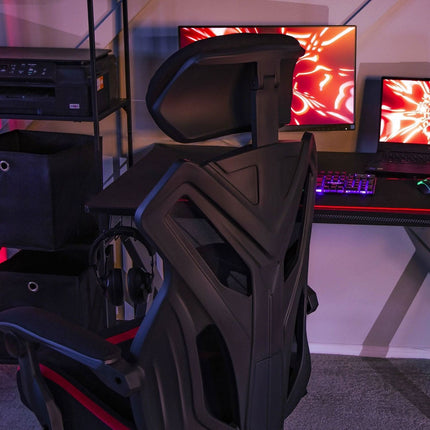 Ergoniminė biuro kėdė MAXIMO, juoda/raudona - Beauty Kit