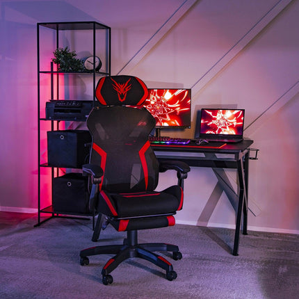 Ergoniminė biuro kėdė MAXIMO, juoda/raudona - Beauty Kit