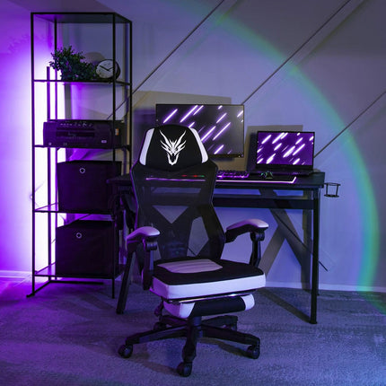 Ergonominė biuro kėdė BING, juoda/balta - Beauty Kit