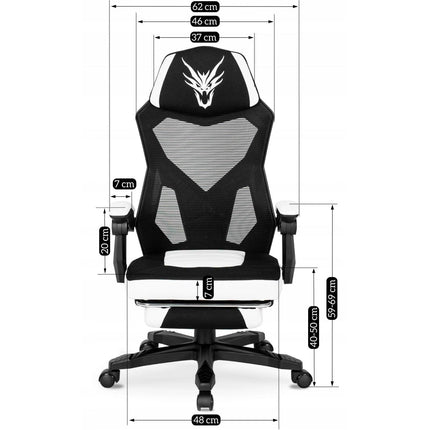 Ergonominė biuro kėdė BING, juoda/balta - Beauty Kit