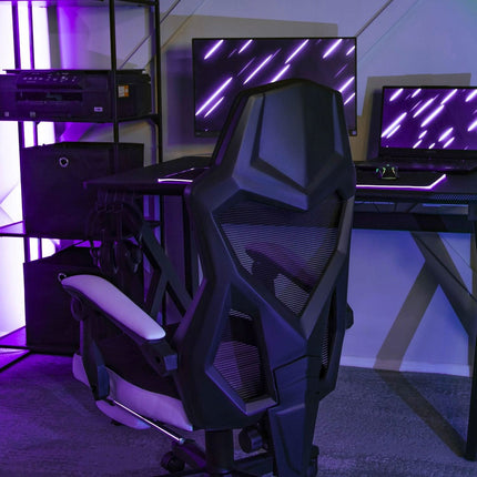 Ergonominė biuro kėdė BING, juoda/balta - Beauty Kit